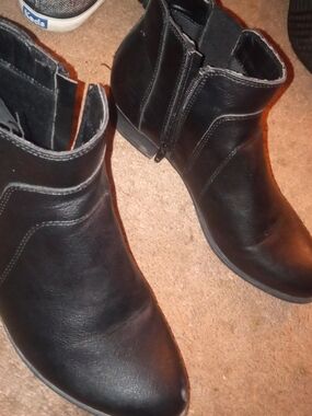 Sugar Black Ankle Boots with Side Zipper